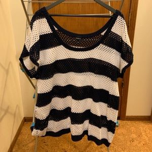 torrid Tops - Navy and white striped loose knit sweater top torrid Tops - Navy and white striped loose knit sweater top